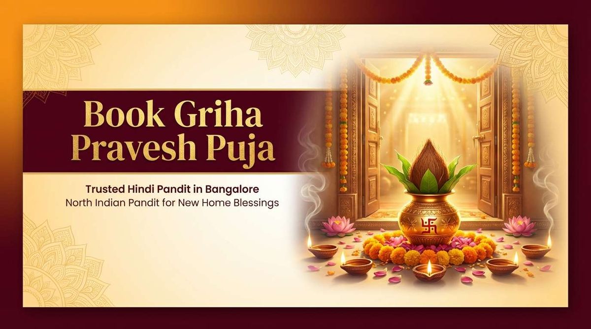 Hindi pandit in Bangalore performing Griha Pravesh Puja