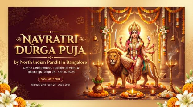 Devotional Navratri ceremony in Bangalore with North Indian pandit guidance